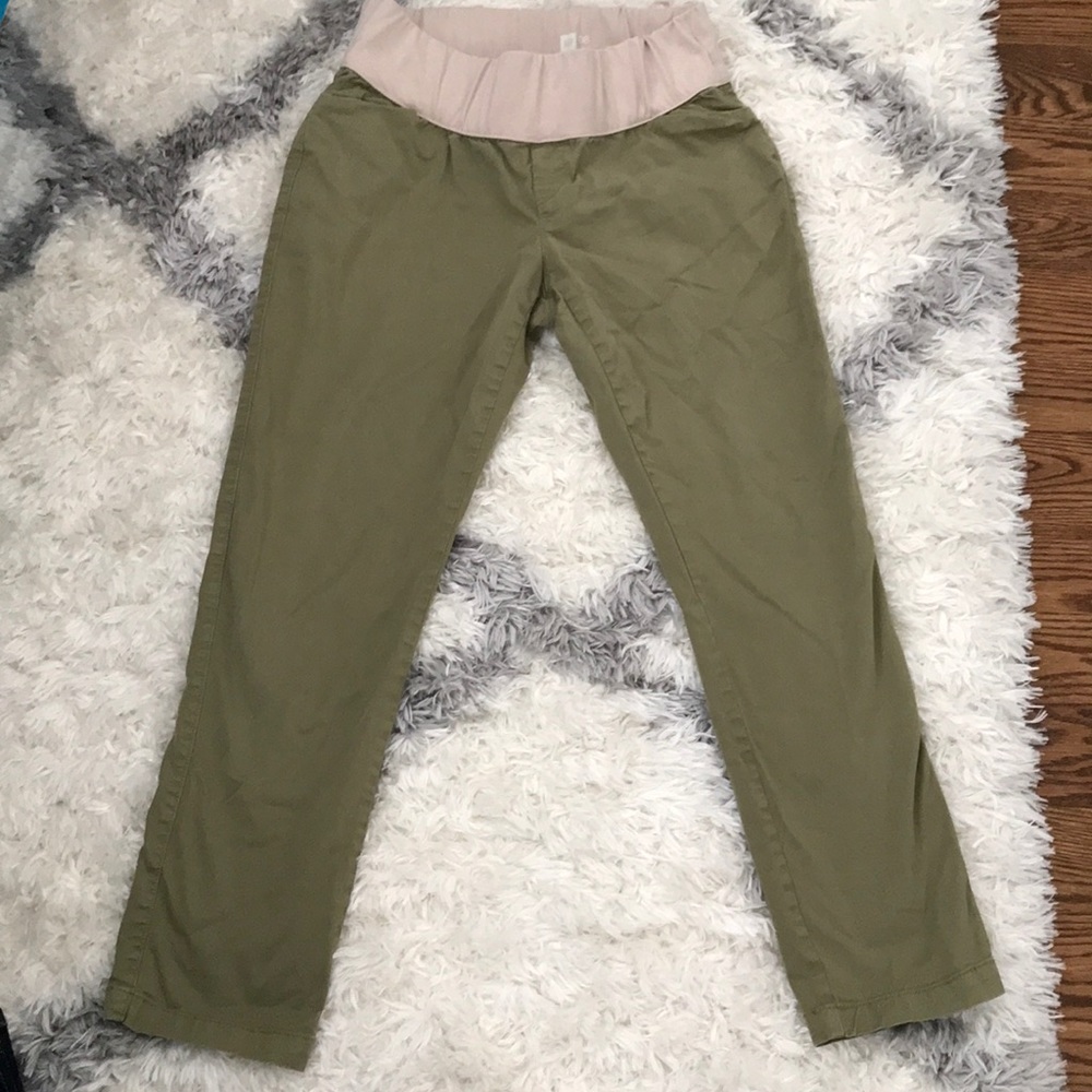 GAP maternity khaki pants, size 8, military green